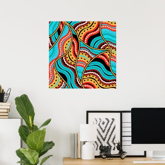 Ethnic Tribal Pattern Art Poster (Heimbüro)