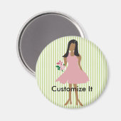 Ethnic Wedding Female Magnet (Vorderseite/Rückseite)