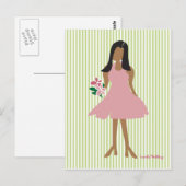 Ethnic Wedding Female Postkarte (Vorne/Hinten)