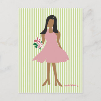 Ethnic Wedding Female Postkarte