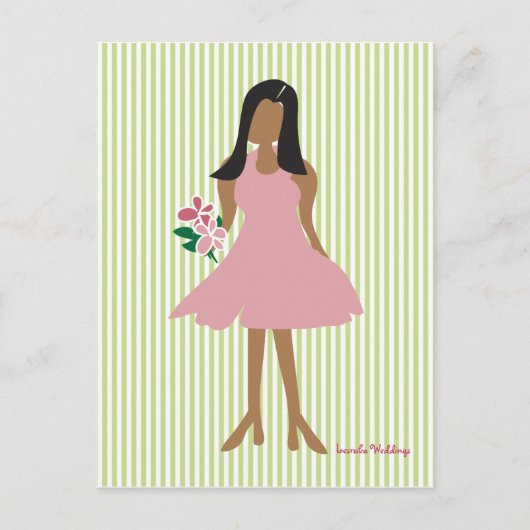 Ethnic Wedding Female Postkarte (Vorderseite)