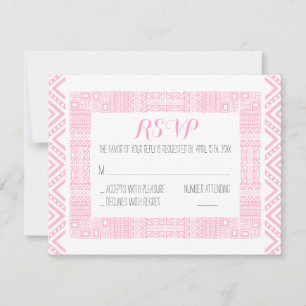 Ethnic Wedding RSVP Response Card Personalisiert Karte