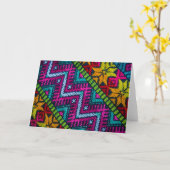 Ethnic Woven Threads Karte (Gelbe Blume)