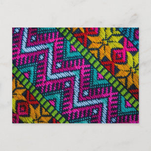 Ethnic Woven Threads Postkarte