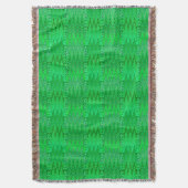 Ethnic Zickzack Damask, Emerald und Lime Green Decke (Vorderseite Vertikal)