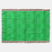 Ethnic Zickzack Damask, Emerald und Lime Green Decke (Vorderseite)