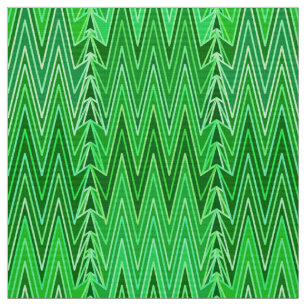 Ethnic Zickzack Damask, Emerald und Lime Green Stoff