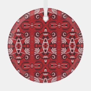 Ethnisch Abstrakt Vintage Boho Fliese Ornament Aus Glas