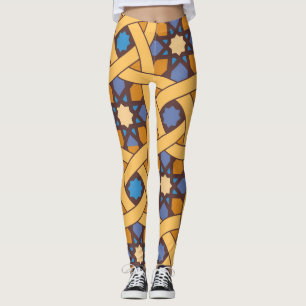 Ethnisch Abstraktes Mosaikmuster Leggings