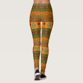 ethnisch afrikanisch gestreiftes Stammesmuster. Leggings (Rückseite)