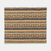 Ethnisch-afrikanische Geometrie Fleecedecke (Vorderseite (Horizontal))