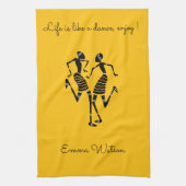 Ethnisch, afrikanische Kunst, Karnevalstanz Geschirrtuch (Vertikal)