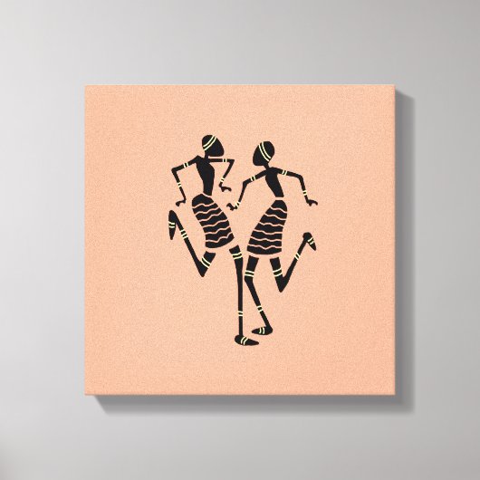 Ethnisch-afrikanische Kunst, Karnevalstanz Leinwanddruck (Vorderseite)