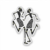 Ethnisch, afrikanische Kunst, Phantastischer Karne Aufkleber (Vorderseite)