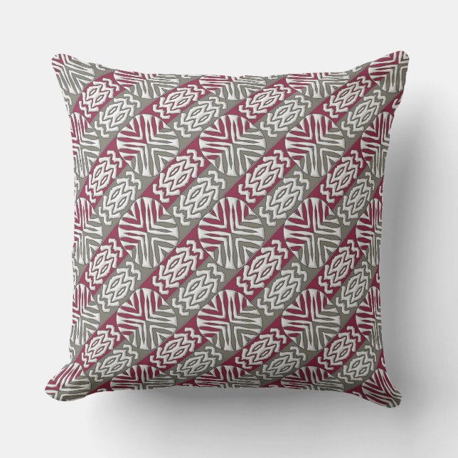 ethnisch afrikanische nahtlose pattern.monogram. kissen (Vorderseite)