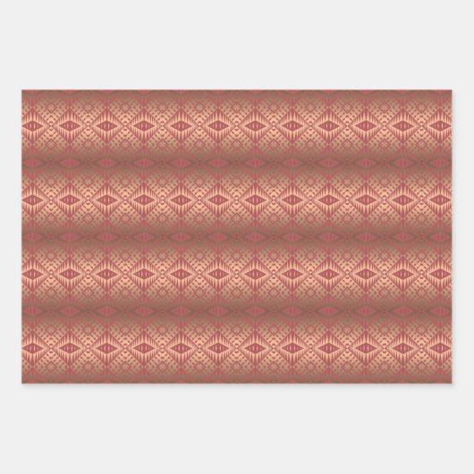 Ethnisch-afrikanische Stammes Golden Geometric Geschenkpapier Set (Vorderseite)