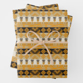 Ethnisch-afrikanische Stammes Golden Geometric Geschenkpapier Set (Beispiel)