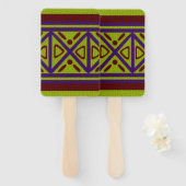 Ethnisch afrikanisches Knitterdesign Fächer (Vorne und Hinten)