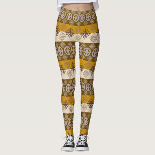 Ethnisch-afrikanisches Muster mit Adinkra-Simbols Leggings