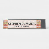 Ethnisch-afrikanisches Stammesmuster Schreibtischnamensplakette (Vorderseite )