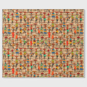 Ethnisch-afrikanisches Stammmuster Geschenkpapier (Flach)