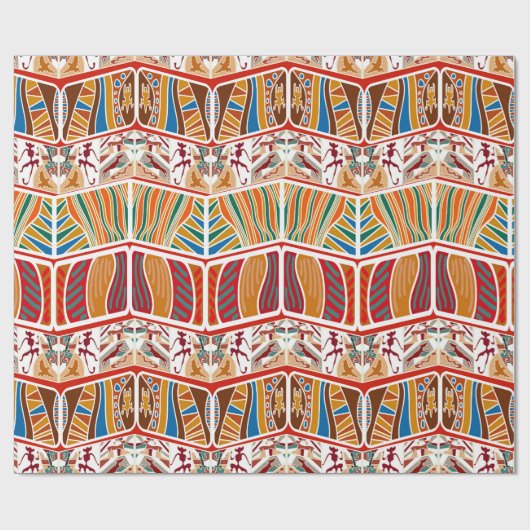 Ethnisch-afrikanisches Stammmuster Geschenkpapier (Flach)