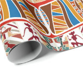 Ethnisch-afrikanisches Stammmuster Geschenkpapier (Rolleneckpunkt)