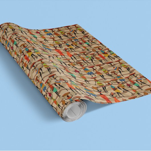 Ethnisch-afrikanisches Stammmuster Geschenkpapier