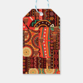 Ethnisch-afrozentrisches Kente-Tribal-Muster Geschenkanhänger (Rückseite)