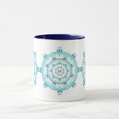 ethnisch aquamarine Mandala. Blumenkrone Tasse (Zentrum)