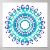 ethnisch aquamarine Mandala. Poster (Vorne)