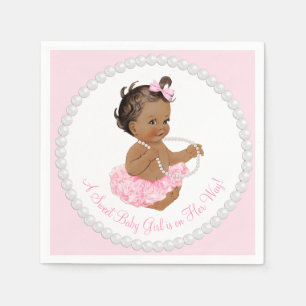 Ethnisch Ballerina Tutu Perlen Baby Shower Serviette