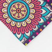 Ethnisch bedruckte Mandala-Muster Fleecedecke (Ecke)