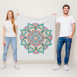Ethnisch bedruckte Mandala-Muster Fleecedecke