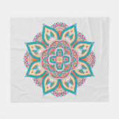 Ethnisch bedruckte Mandala-Muster Fleecedecke (Vorderseite (Horizontal))