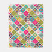 Ethnisch bedruckte Mandala-Muster Fleecedecke (Vorderseite)