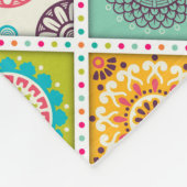 Ethnisch bedruckte Mandala-Muster Fleecedecke (Ecke)
