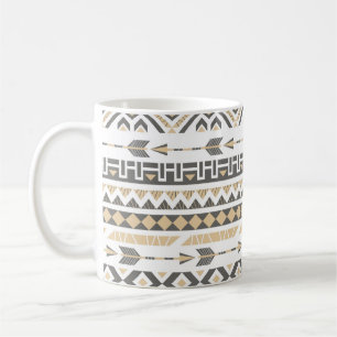 Ethnisch Beige Nahtlos: Vintages Muster Kaffeetasse