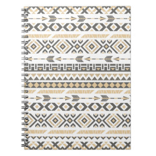 Ethnisch Beige Nahtlos: Vintages Muster Notizblock
