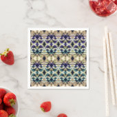 Ethnisch blau, beige Ikat Serviette (Beispiel)