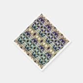 Ethnisch blau, beige Ikat Serviette (Ecke)