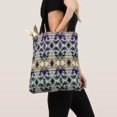 Ethnisch blau, beige Ikat Tasche (Von Nahem)
