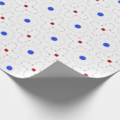 Ethnisch-blauer Punkt Geschenkpapier (Ecke)