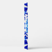 Ethnisch-blaues Aquarellmuster Case-Mate iPhone Hülle (Rückseite / Rechts)