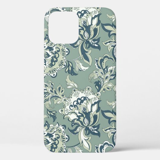 ethnisch-blumengeschmückte Muster. folklorischer B Case-Mate iPhone Hülle (Rückseite)