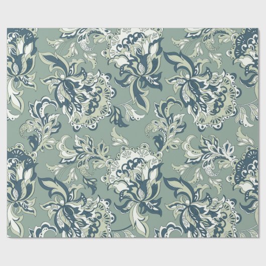 ethnisch-blumengeschmückte Muster. folklorischer B Geschenkpapier (Flach)