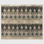 Ethnisch-boho grunge Muster. Stammes altes Kunstpr Geschenkpapier (Flach)