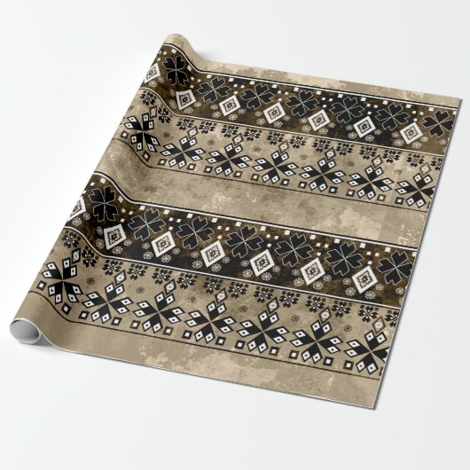 Ethnisch-boho grunge Muster. Stammes altes Kunstpr Geschenkpapier (Ungerollt)