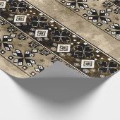 Ethnisch-boho grunge Muster. Stammes altes Kunstpr Geschenkpapier (Ecke)