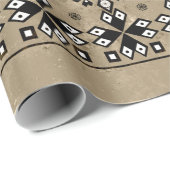 Ethnisch-boho grunge Muster. Stammes altes Kunstpr Geschenkpapier (Rolleneckpunkt)